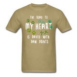 The road to my heart is paved with paw prints Unisex T-shirt-Unisex Classic T-Shirt | Fruit of the Loom 3930-I love Veterinary