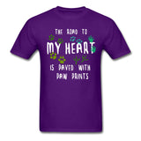 The road to my heart is paved with paw prints Unisex T-shirt-Unisex Classic T-Shirt | Fruit of the Loom 3930-I love Veterinary