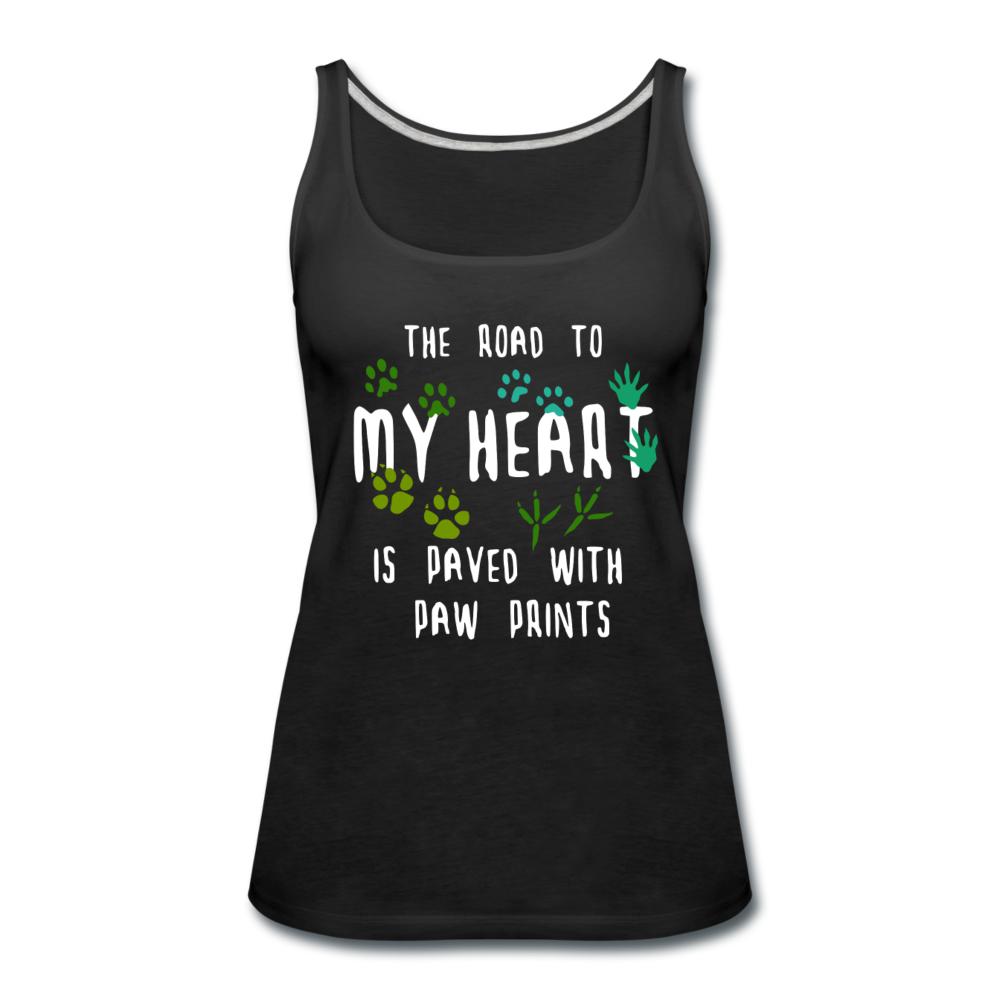 The road to my heart is paved with paw prints Women's Tank Top-Women’s Premium Tank Top | Spreadshirt 917-I love Veterinary