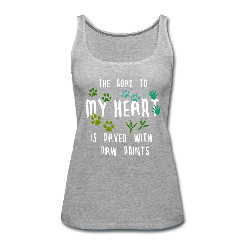 The road to my heart is paved with paw prints Women's Tank Top-Women’s Premium Tank Top | Spreadshirt 917-I love Veterinary