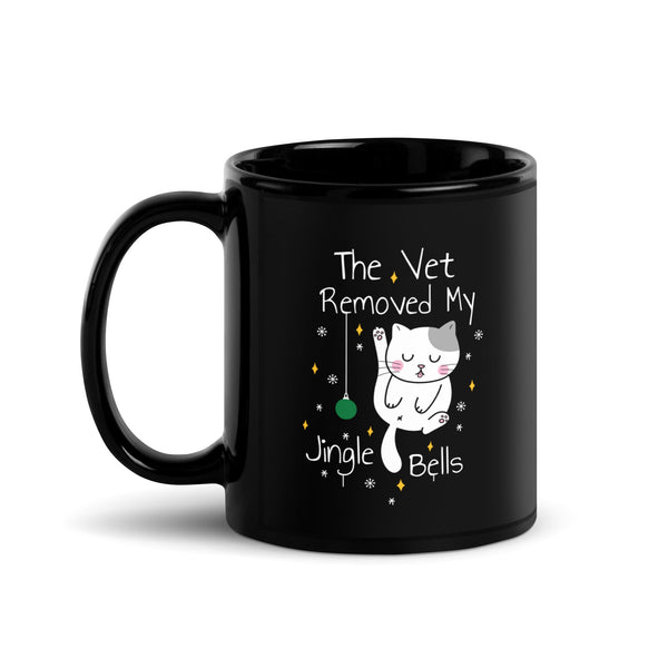 The vet removed my jingle bells Full Color Mug-Black Glossy Mug-I love Veterinary