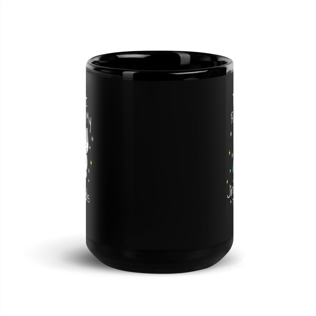 The vet removed my jingle bells Full Color Mug-Black Glossy Mug-I love Veterinary