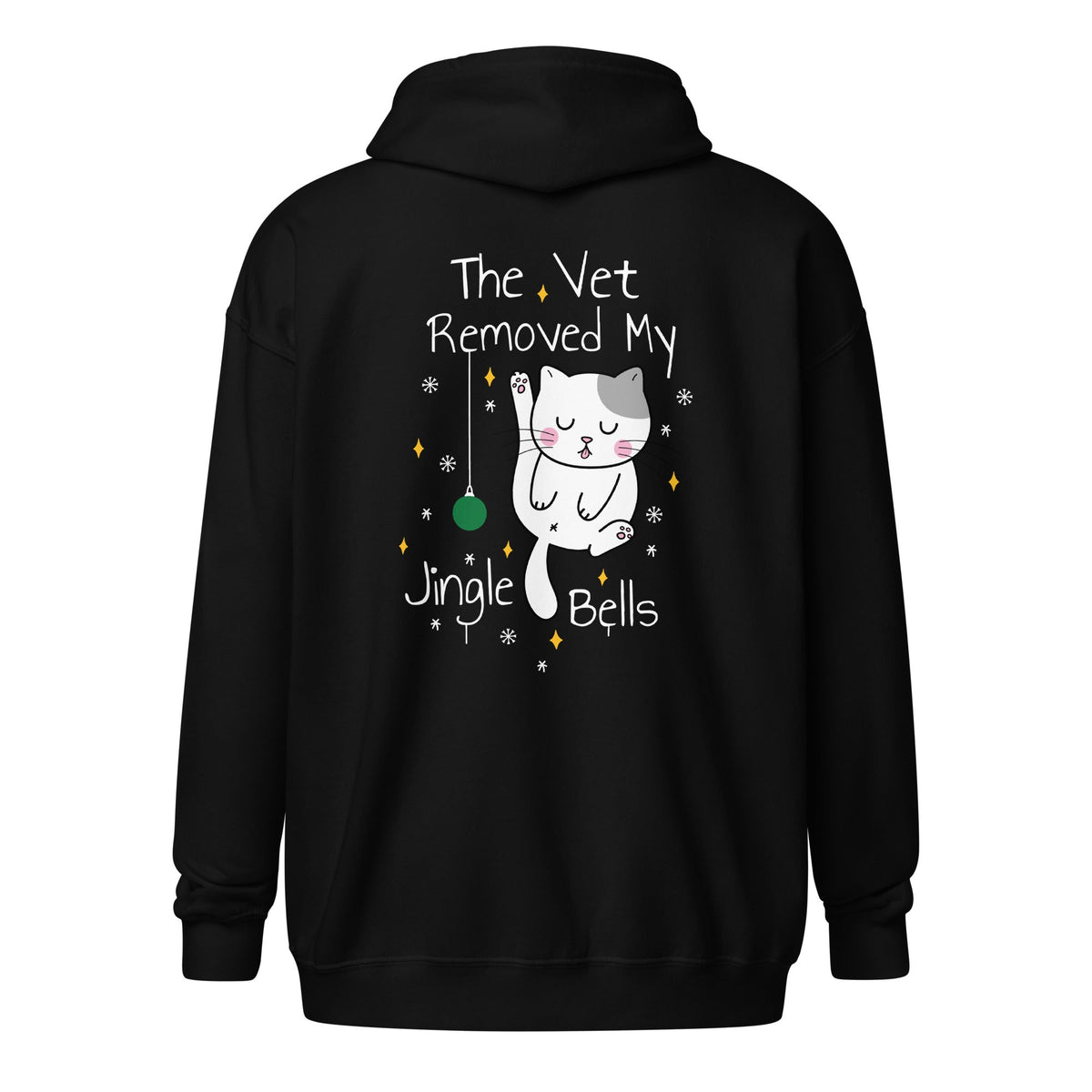 The vet removed my jingle bells Zip Hoodie-Unisex Zip Hoodie | Gildan 18600-I love Veterinary