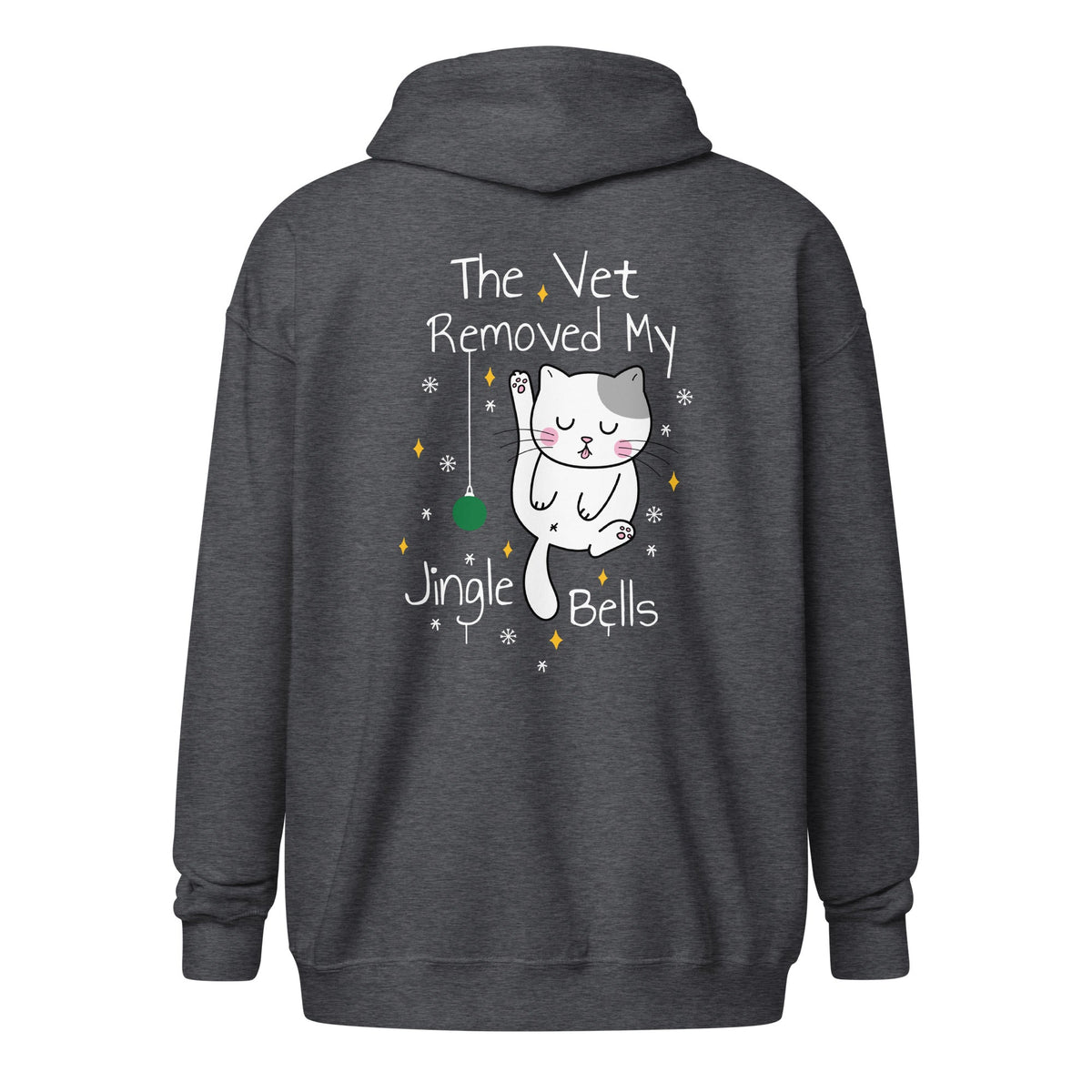 The vet removed my jingle bells Zip Hoodie-Unisex Zip Hoodie | Gildan 18600-I love Veterinary
