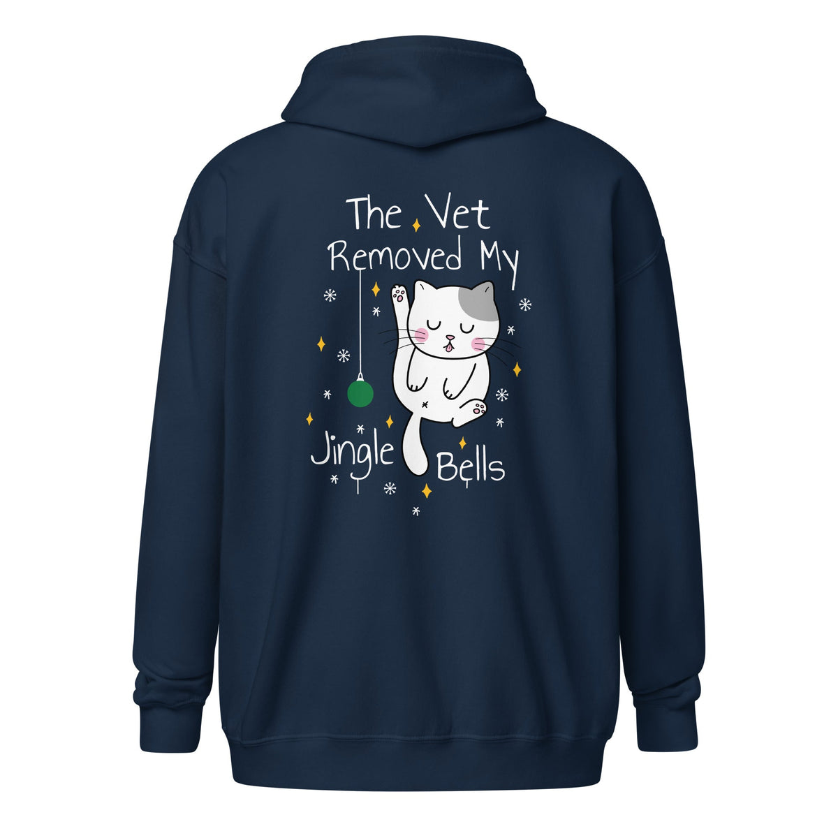 The vet removed my jingle bells Zip Hoodie-Unisex Zip Hoodie | Gildan 18600-I love Veterinary