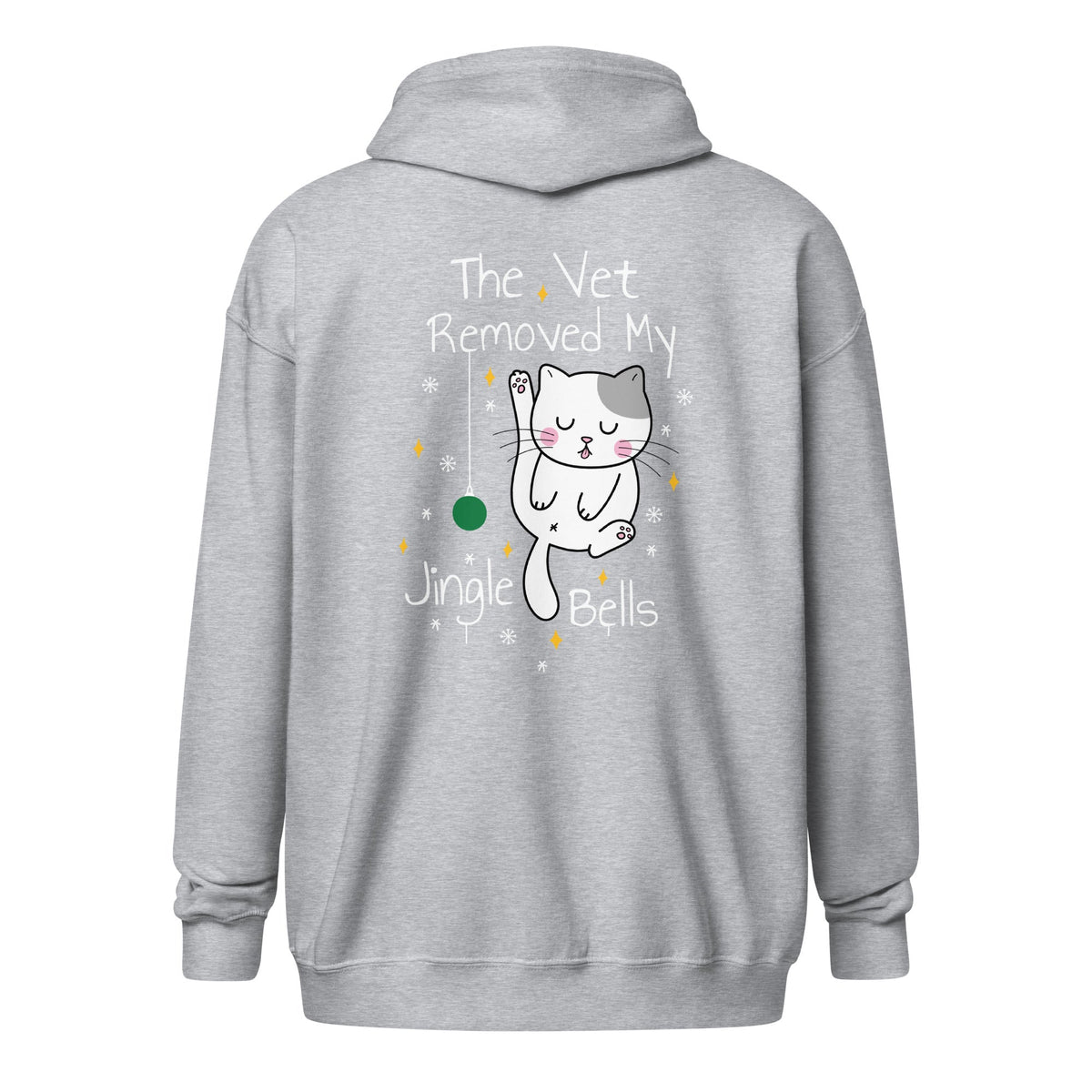The vet removed my jingle bells Zip Hoodie-Unisex Zip Hoodie | Gildan 18600-I love Veterinary