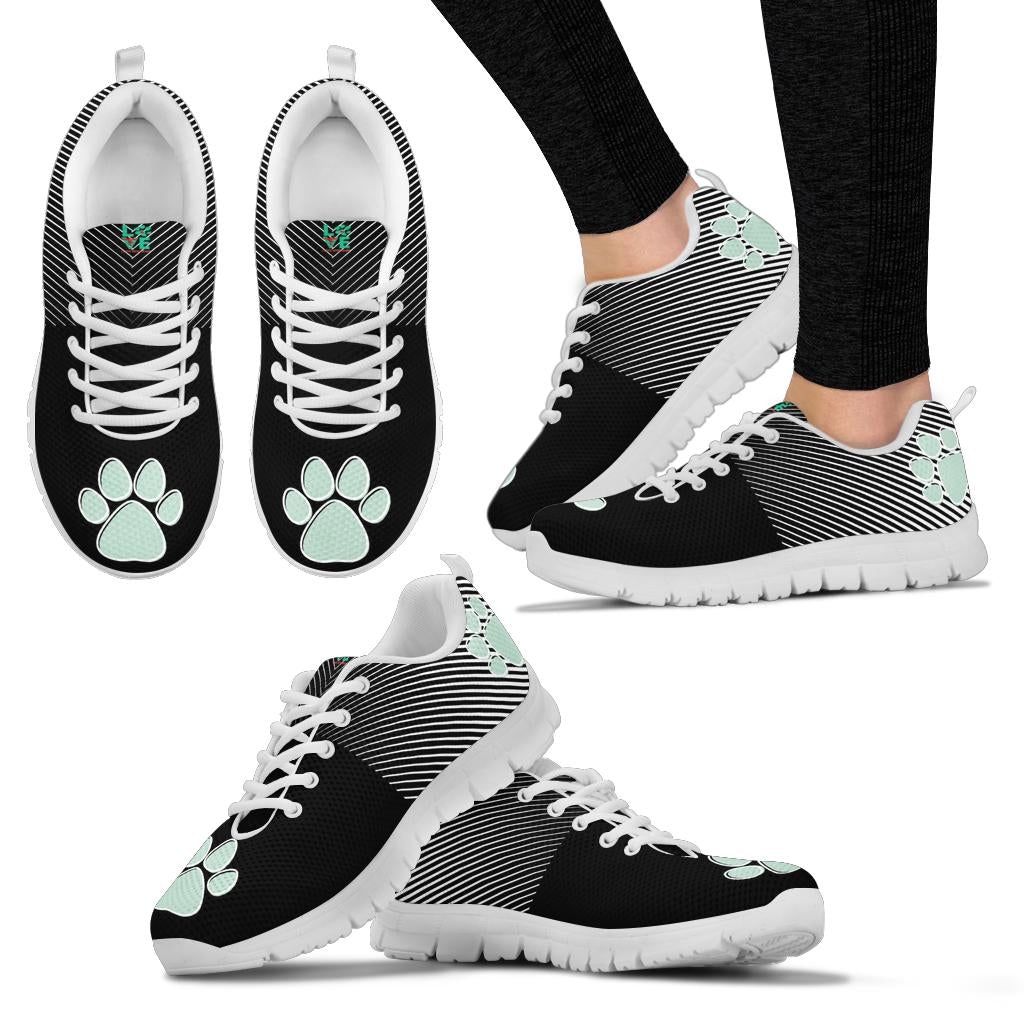 Three pawprints - Women's Sneakers-Sneakers-I love Veterinary