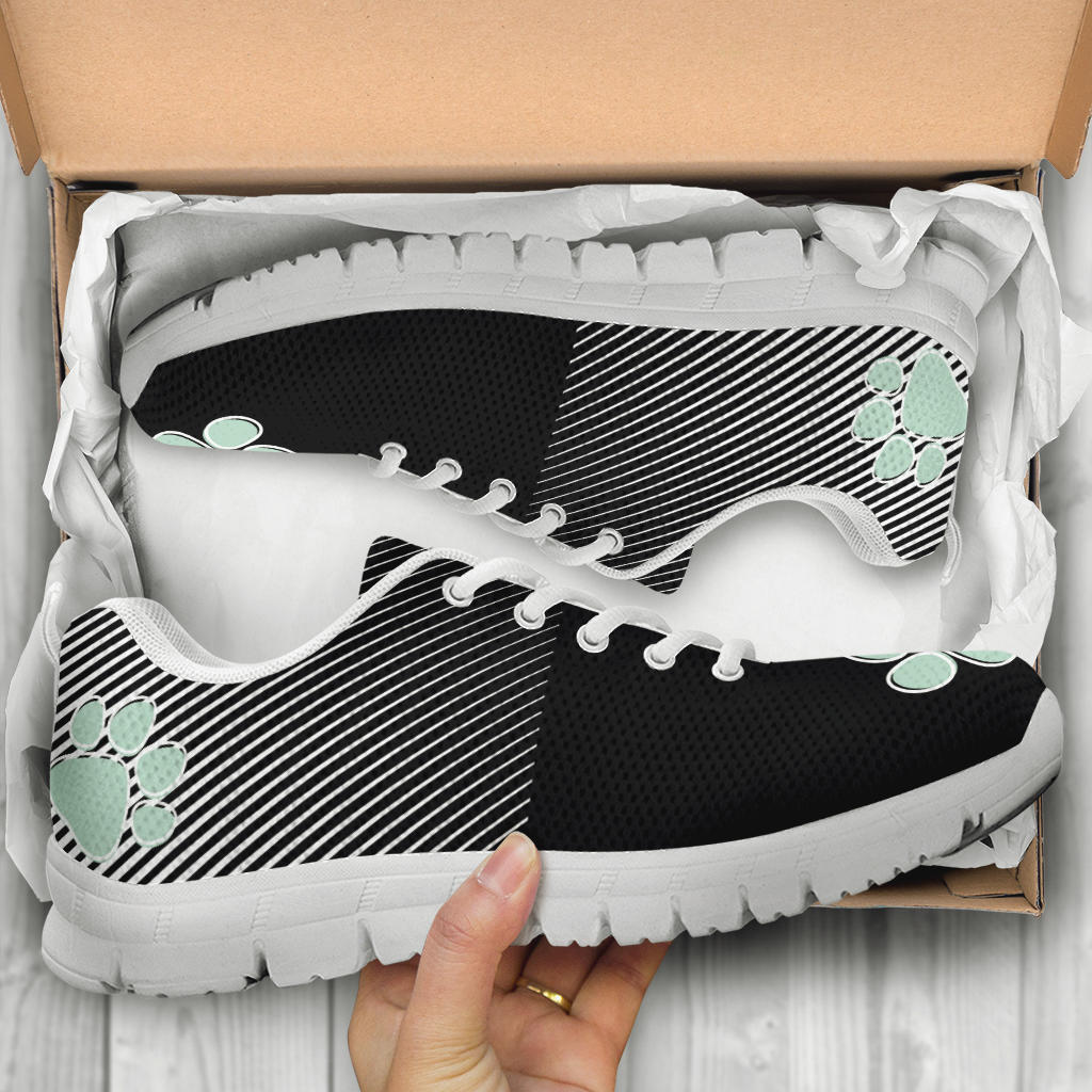 Three pawprints - Women's Sneakers-Sneakers-I love Veterinary