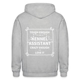 Tough enough to be a Kennel Assistant, crazy enough to love it Zip Hoodie Gildan Heavy Blend Adult Zip Hoodie-Heavy Blend Adult Zip Hoodie | Gildan G18600-I love Veterinary