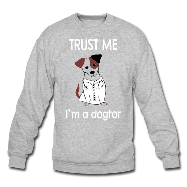 Trust me I'm a dogtor Crewneck Sweatshirt-Unisex Crewneck Sweatshirt | Gildan 18000-I love Veterinary