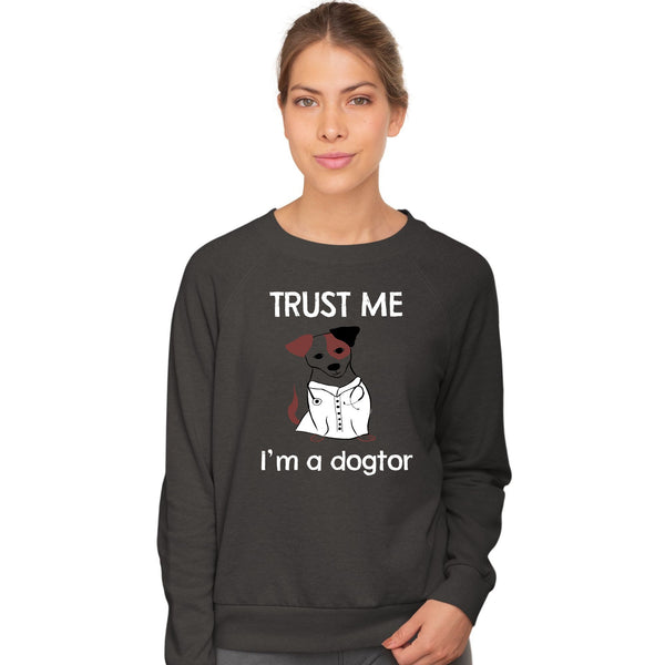 Trust me I'm a dogtor Crewneck Sweatshirt-Unisex Crewneck Sweatshirt | Gildan 18000-I love Veterinary