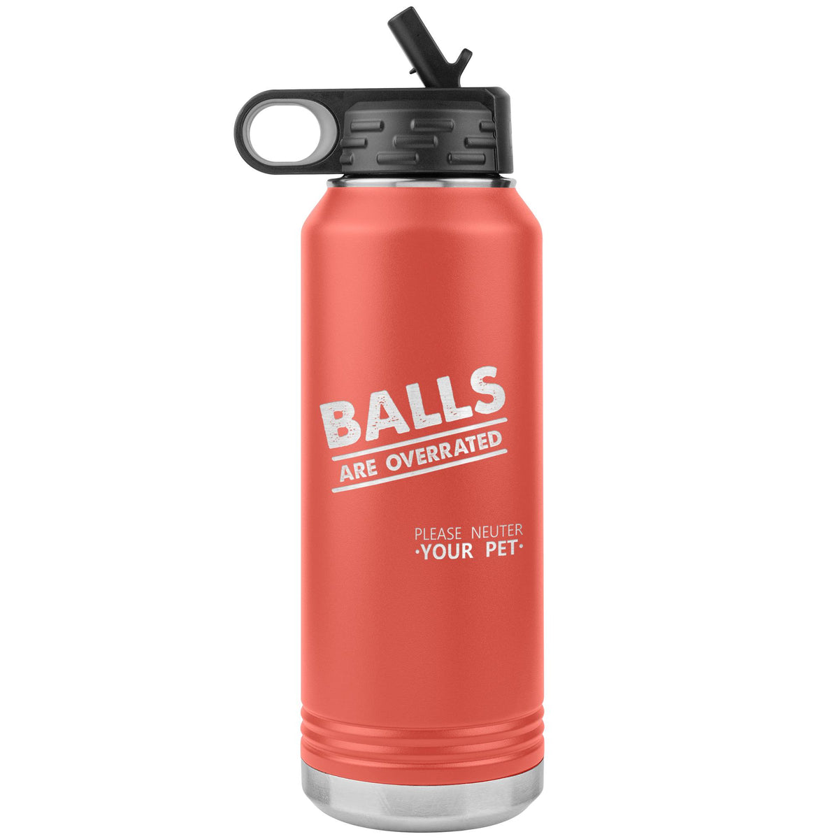 Balls are overrated Water Bottle Tumbler 32 oz-Water Bottle Tumbler-I love Veterinary