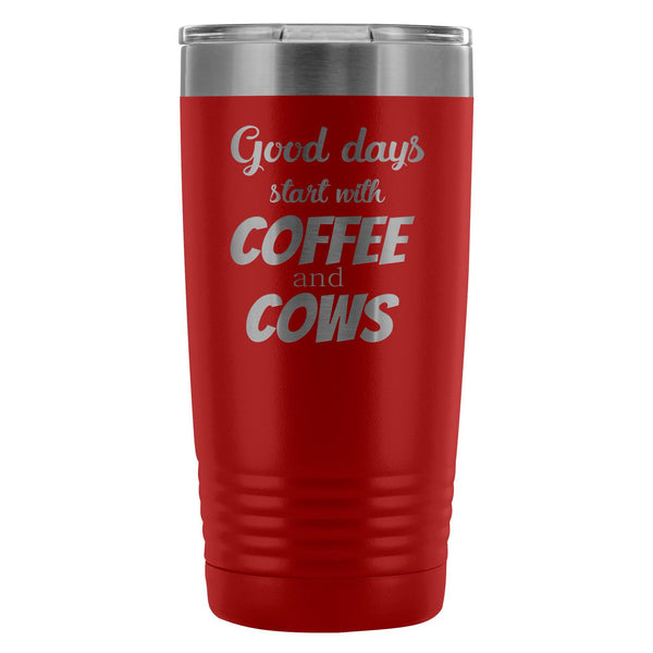 Coffee and cows 20oz Vacuum Tumbler-Tumblers-I love Veterinary