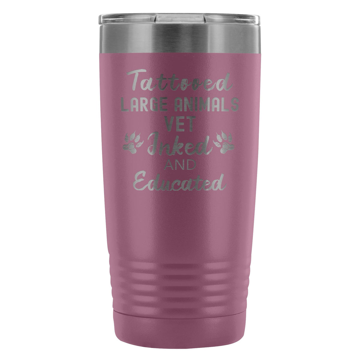 Large Animal Vet- Tattooed, Inked and Educated 20oz Vacuum Tumbler-Tumblers-I love Veterinary