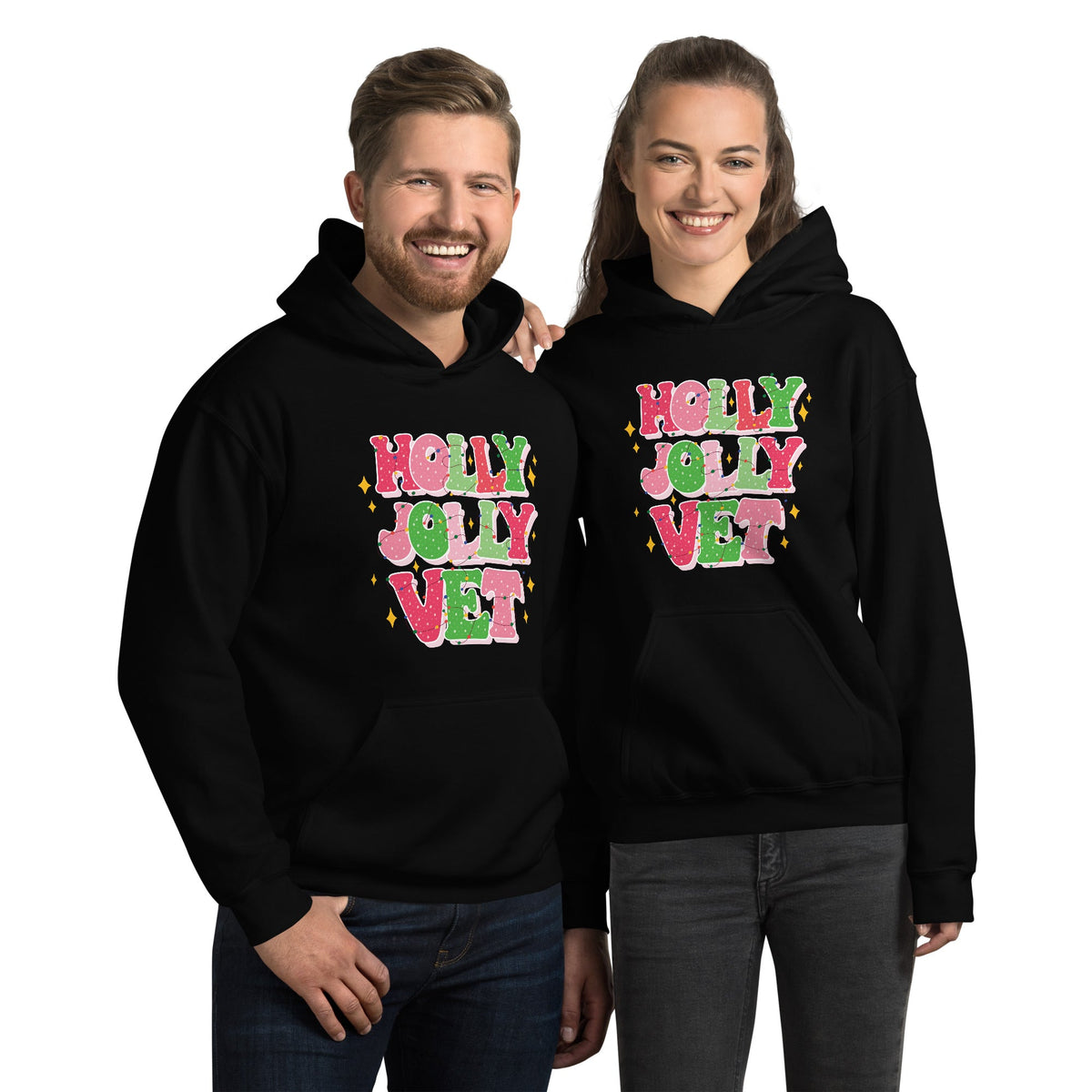 Holly Jolly Vet Unisex Hoodie-Unisex Hoodie | Gildan 18500-I love Veterinary