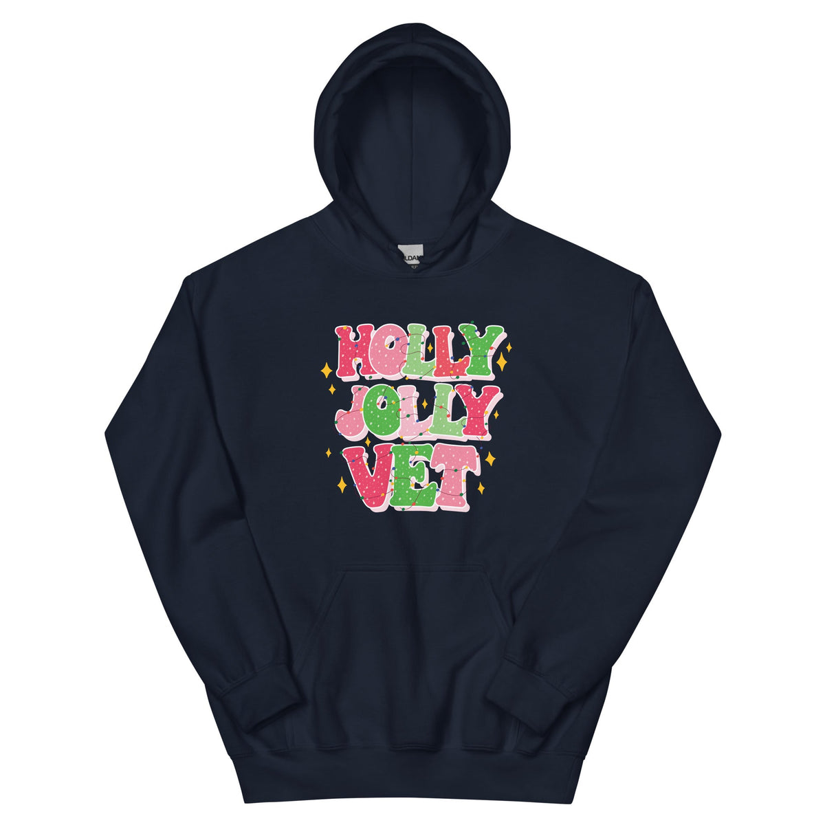 Holly Jolly Vet Unisex Hoodie-Unisex Hoodie | Gildan 18500-I love Veterinary