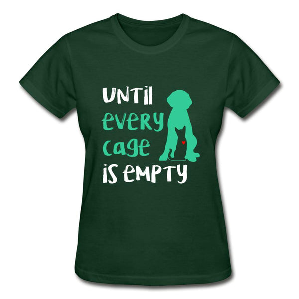 Until every cage is empty Gildan Ultra Cotton Ladies T-Shirt-Ultra Cotton Ladies T-Shirt | Gildan G200L-I love Veterinary
