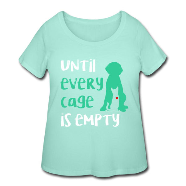 Until every cage is empty Women's Curvy T-shirt-Women’s Curvy T-Shirt | LAT 3804-I love Veterinary