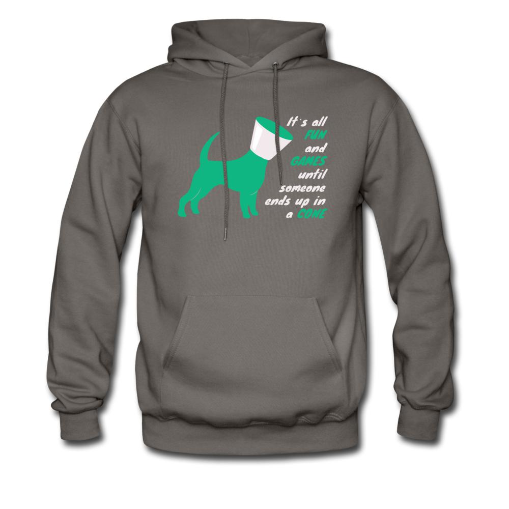Until someone ends up in a cone Unisex Hoodie-Men's Hoodie | Hanes P170-I love Veterinary