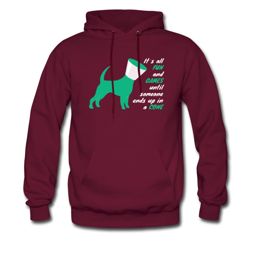 Until someone ends up in a cone Unisex Hoodie-Men's Hoodie | Hanes P170-I love Veterinary