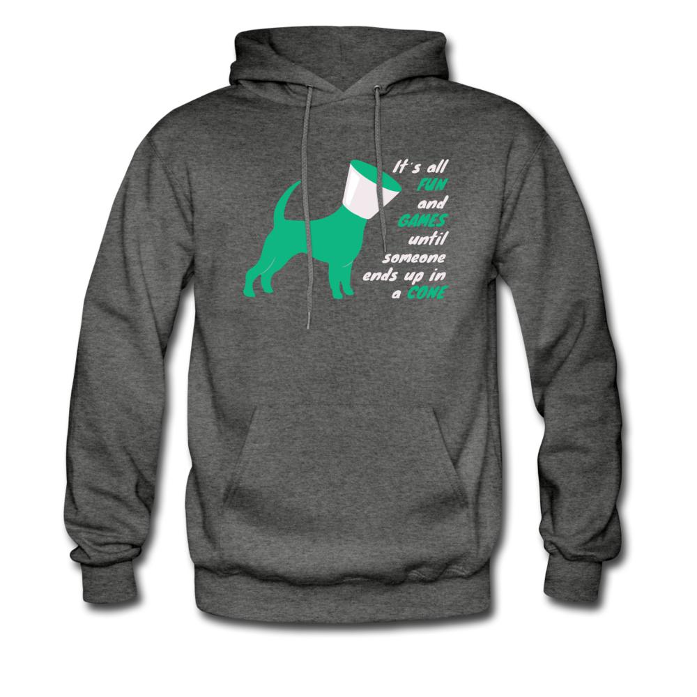 Until someone ends up in a cone Unisex Hoodie-Men's Hoodie | Hanes P170-I love Veterinary