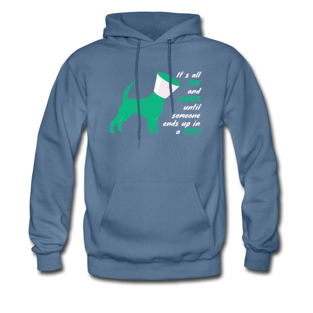 Until someone ends up in a cone Unisex Hoodie-Men's Hoodie | Hanes P170-I love Veterinary