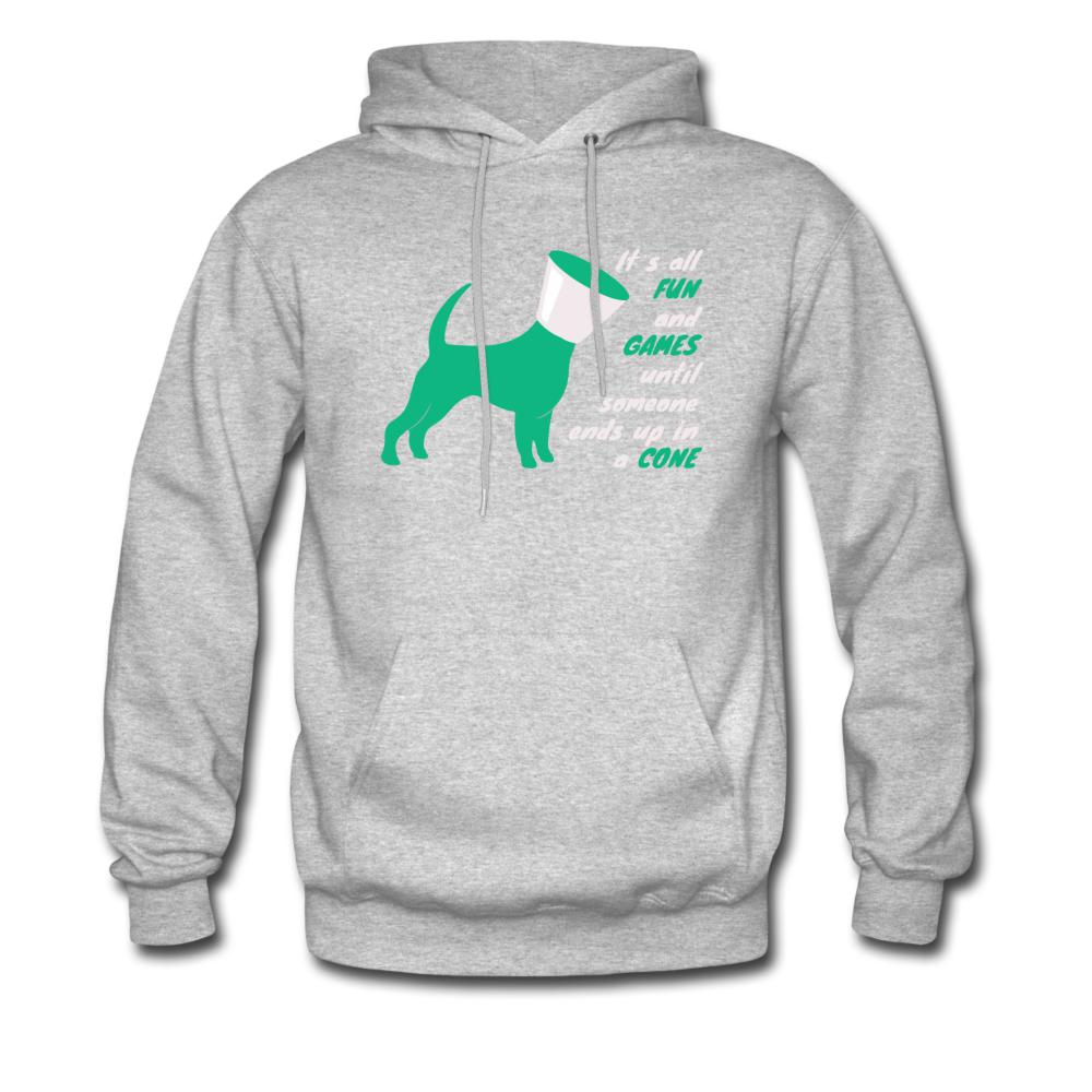 Until someone ends up in a cone Unisex Hoodie-Men's Hoodie | Hanes P170-I love Veterinary