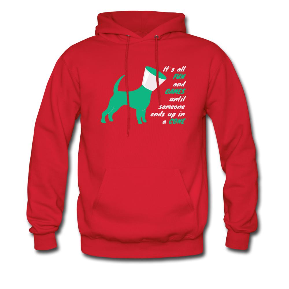 Until someone ends up in a cone Unisex Hoodie-Men's Hoodie | Hanes P170-I love Veterinary