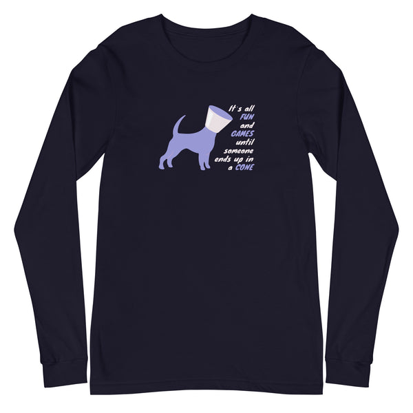 Until someone ends up in a cone Unisex Premium Long Sleeve T-Shirt-I love Veterinary