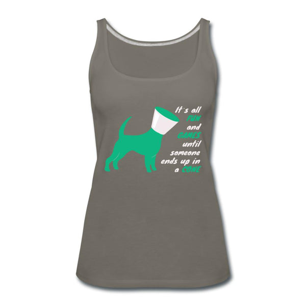 Until someone ends up in a cone Women's Tank Top-Women’s Premium Tank Top | Spreadshirt 917-I love Veterinary