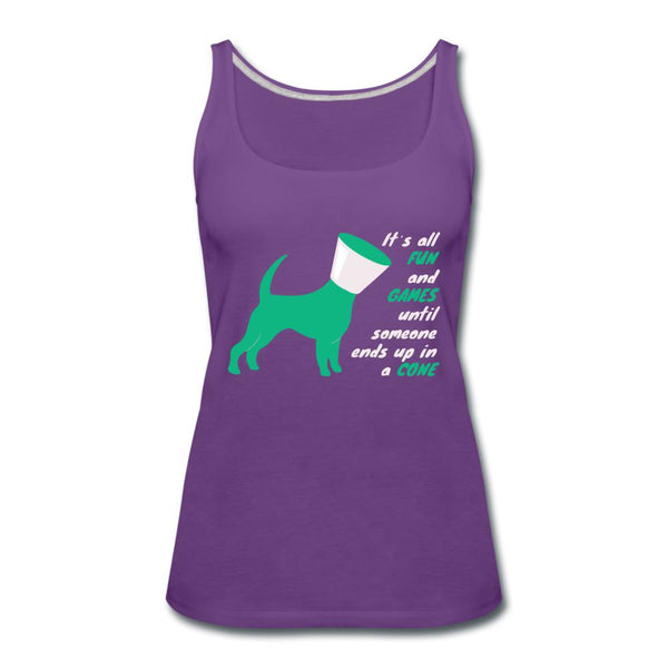 Until someone ends up in a cone Women's Tank Top-Women’s Premium Tank Top | Spreadshirt 917-I love Veterinary