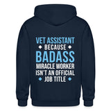 Vet Assistant because BADASS MIRACLE WORKER isn't an official job title Gildan Heavy Blend Adult Zip Hoodie-Heavy Blend Adult Zip Hoodie | Gildan G18600-I love Veterinary