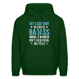 Vet Assistant because BADASS MIRACLE WORKER isn't an official job title Men's Hoodie-Men's Hoodie | Hanes P170-I love Veterinary