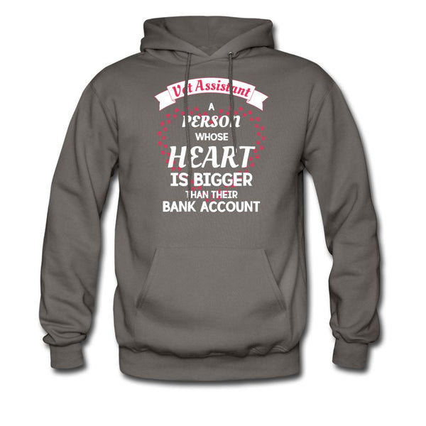 Vet Assistant Heart bigger than bank account Unisex Hoodie-Men's Hoodie | Hanes P170-I love Veterinary