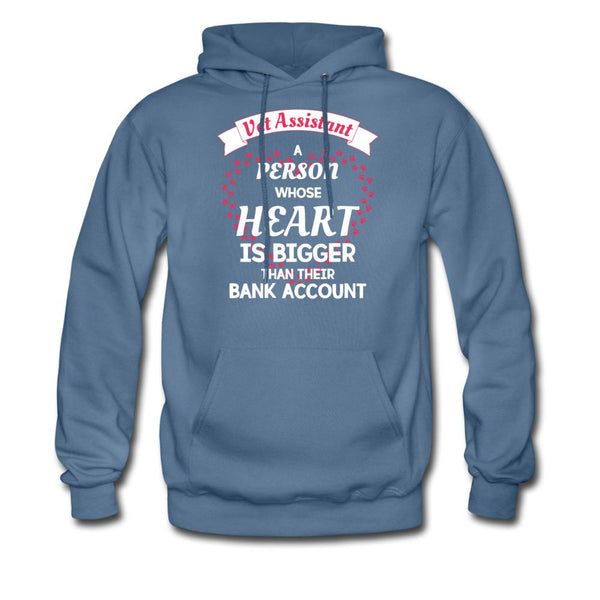 Vet Assistant Heart bigger than bank account Unisex Hoodie-Men's Hoodie | Hanes P170-I love Veterinary