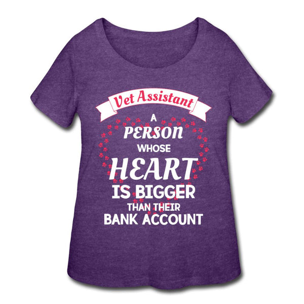 Vet Assistant Heart bigger than bank account Women's Curvy T-shirt-Women’s Curvy T-Shirt | LAT 3804-I love Veterinary