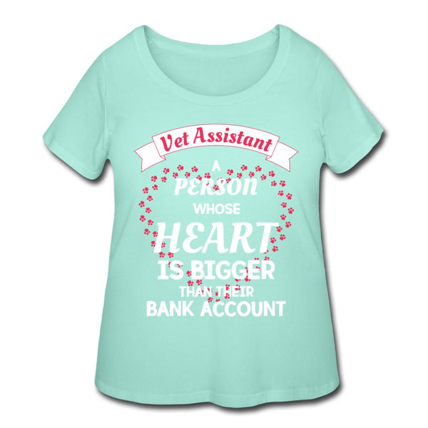 Vet Assistant Heart bigger than bank account Women's Curvy T-shirt-Women’s Curvy T-Shirt | LAT 3804-I love Veterinary