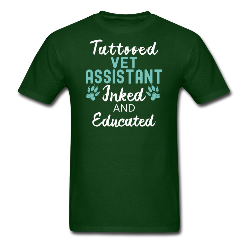 Vet Assistant- Inked and Educated Unisex T-shirt-Unisex Classic T-Shirt | Fruit of the Loom 3930-I love Veterinary