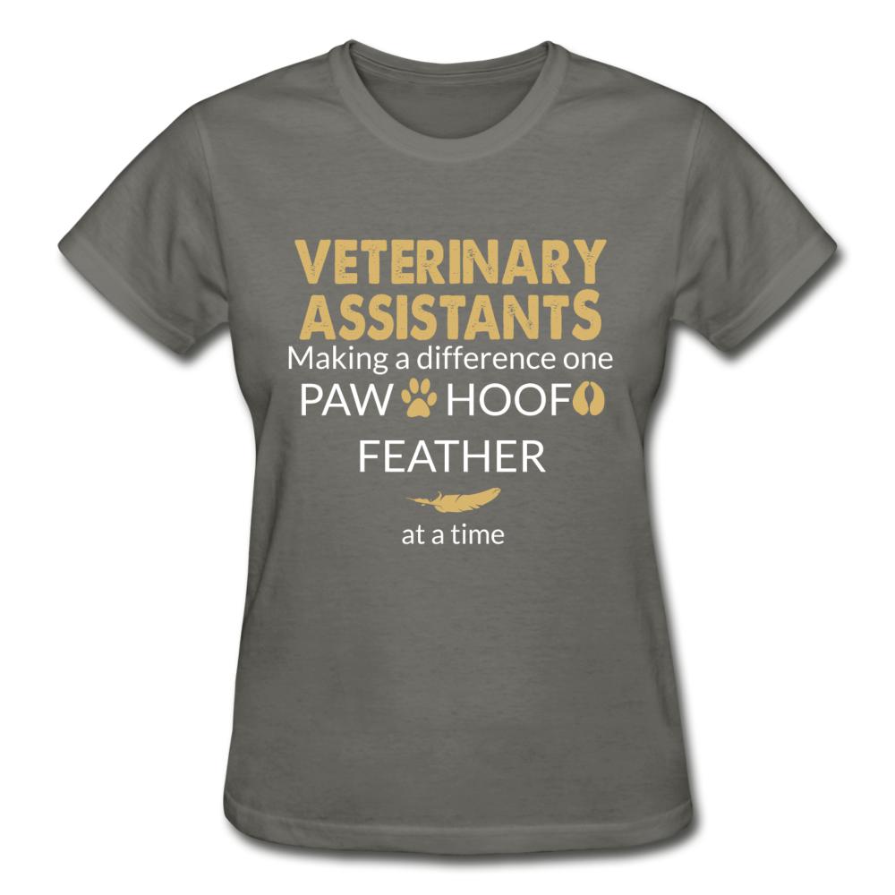 Vet Assistant- Making a Difference Gildan Ultra Cotton Ladies T-Shirt-Ultra Cotton Ladies T-Shirt | Gildan G200L-I love Veterinary