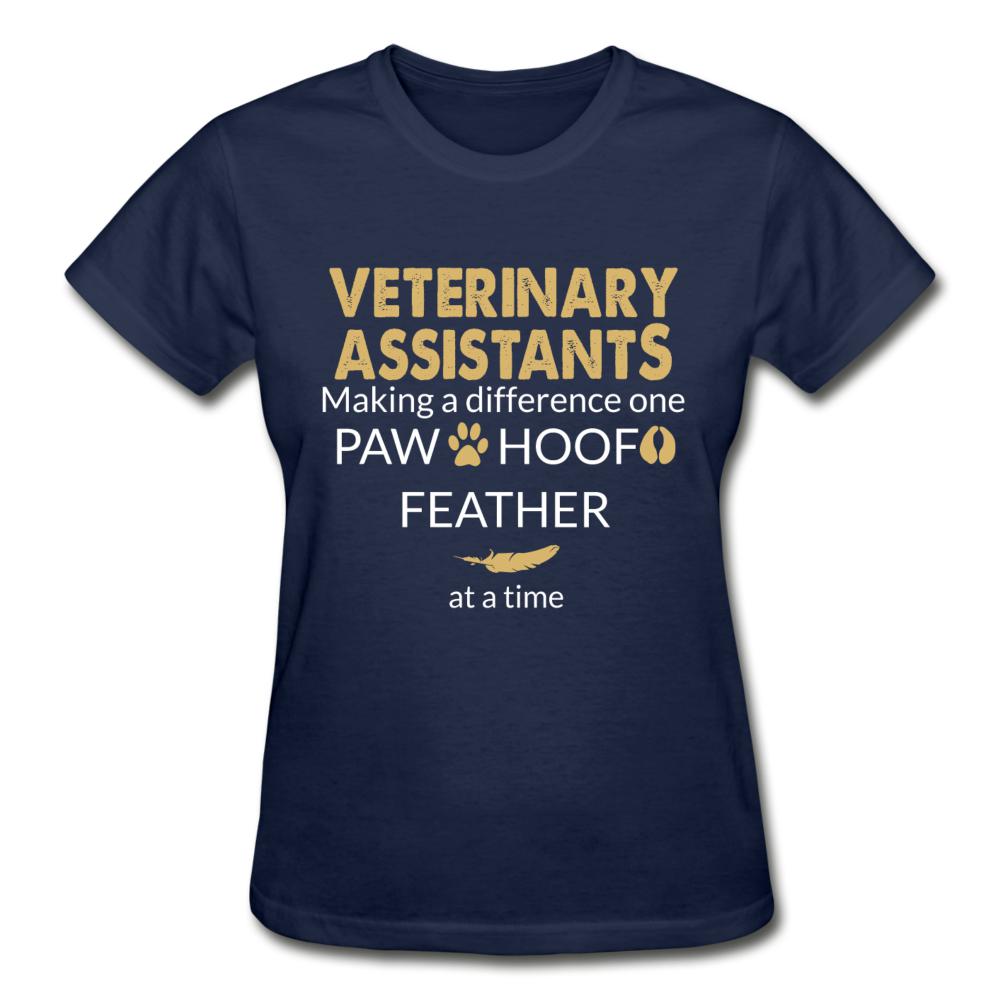Vet Assistant- Making a Difference Gildan Ultra Cotton Ladies T-Shirt-Ultra Cotton Ladies T-Shirt | Gildan G200L-I love Veterinary
