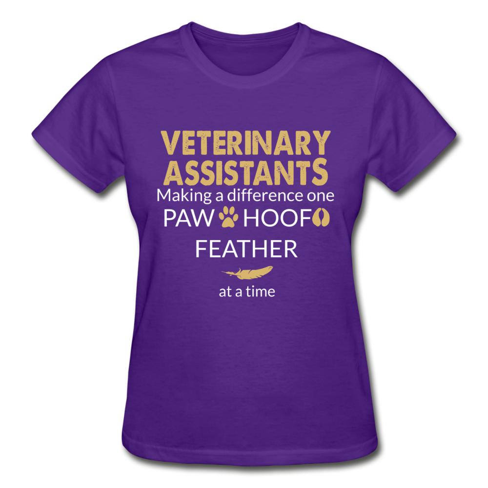 Vet Assistant- Making a Difference Gildan Ultra Cotton Ladies T-Shirt-Ultra Cotton Ladies T-Shirt | Gildan G200L-I love Veterinary