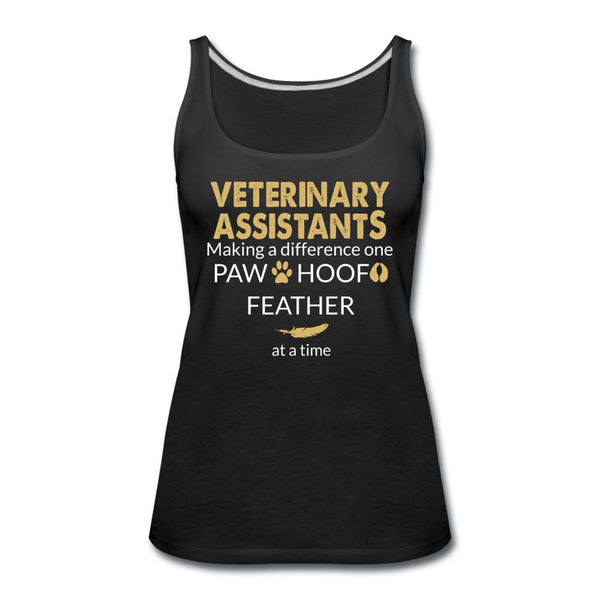 Vet Assistant- Making a Difference Women's Tank Top-Women’s Premium Tank Top | Spreadshirt 917-I love Veterinary