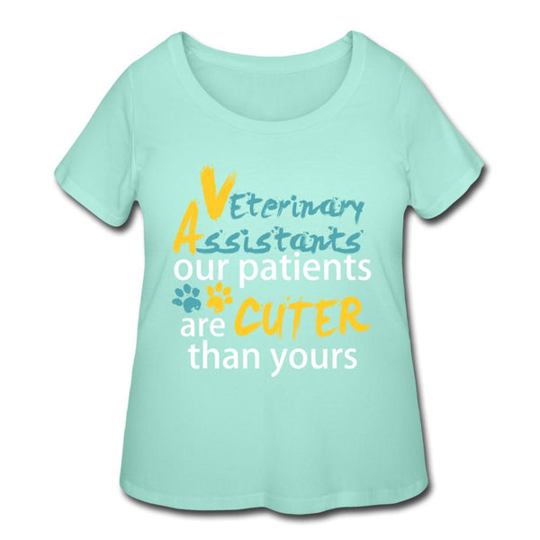 Vet Assistant our patients are cuter than yours Our patients are cuter than yours Women's Curvy T-shirt-Women’s Curvy T-Shirt | LAT 3804-I love Veterinary