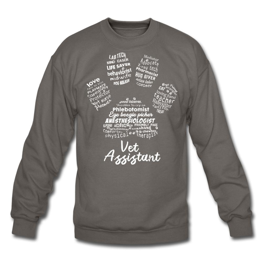 Vet Assistant Pawprint Crewneck Sweatshirt-Unisex Crewneck Sweatshirt | Gildan 18000-I love Veterinary