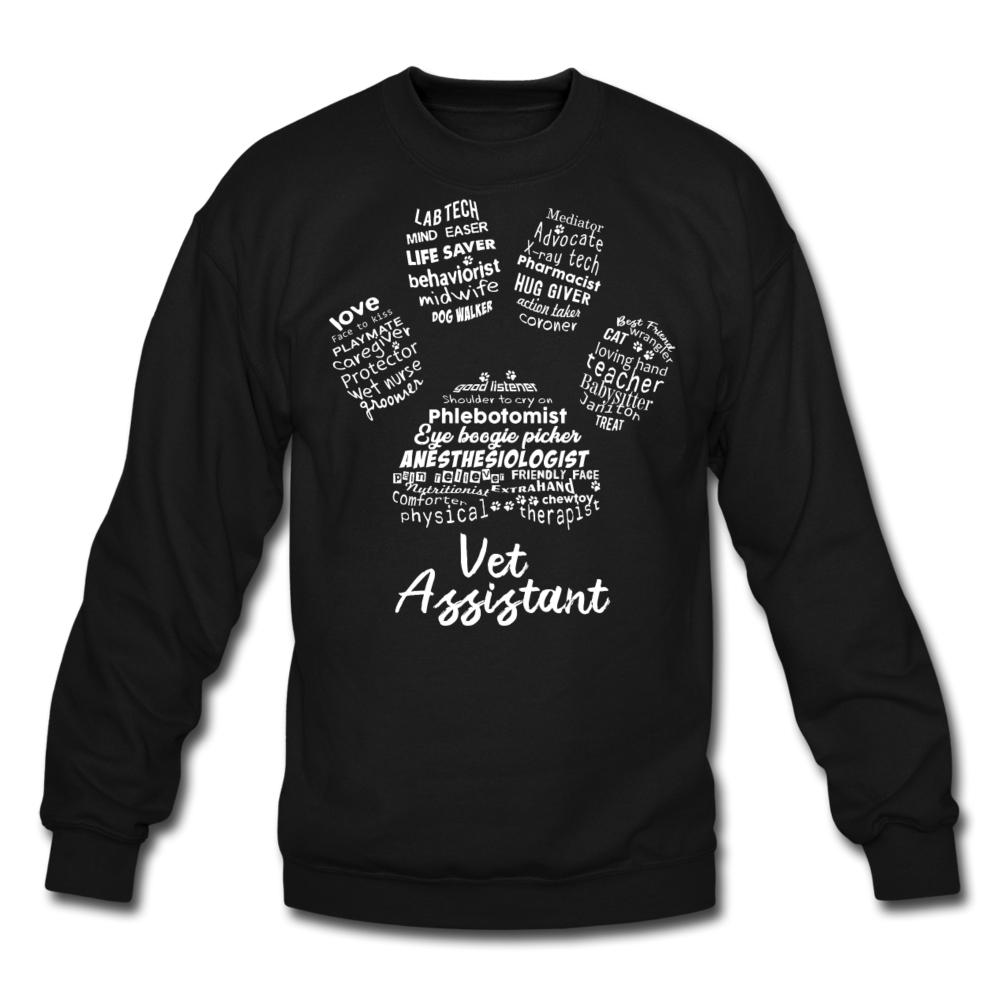 Vet Assistant Pawprint Crewneck Sweatshirt-Unisex Crewneck Sweatshirt | Gildan 18000-I love Veterinary