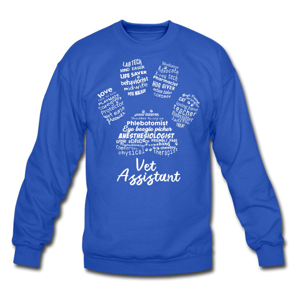 Vet Assistant Pawprint Crewneck Sweatshirt-Unisex Crewneck Sweatshirt | Gildan 18000-I love Veterinary