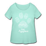 Vet Assistant Pawprint Women's Curvy T-shirt-Women’s Curvy T-Shirt | LAT 3804-I love Veterinary