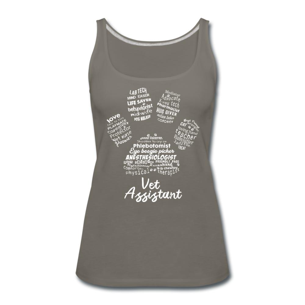 Vet Assistant Pawprint Women's Tank Top-Women’s Premium Tank Top | Spreadshirt 917-I love Veterinary