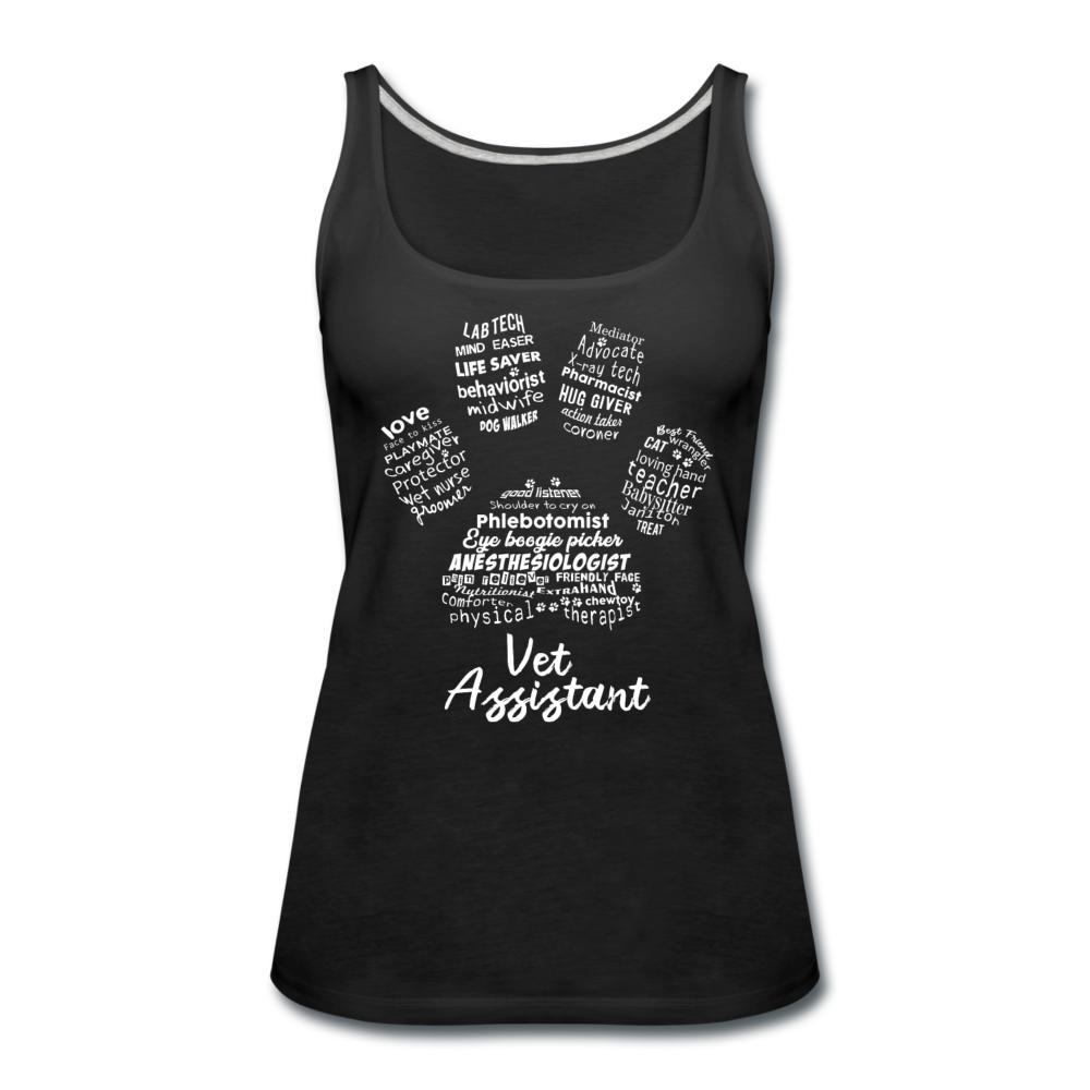 Vet Assistant Pawprint Women's Tank Top-Women’s Premium Tank Top | Spreadshirt 917-I love Veterinary