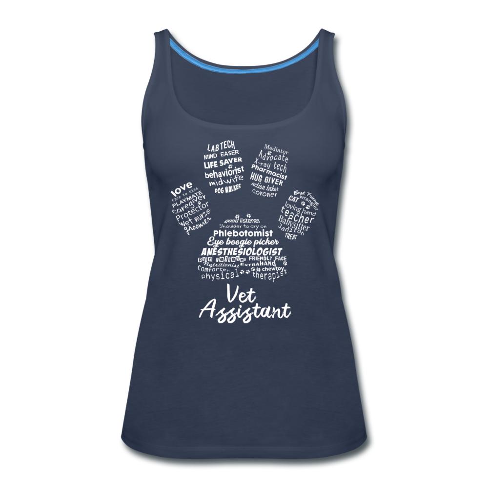 Vet Assistant Pawprint Women's Tank Top-Women’s Premium Tank Top | Spreadshirt 917-I love Veterinary